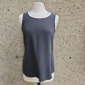 Eileen Fisher Gray Silk Sleeveless Tank Top